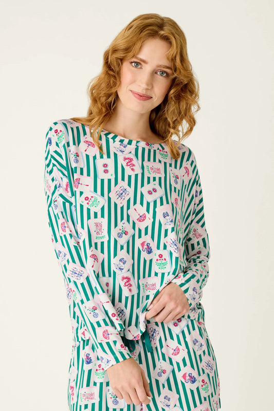 Mahjong Queen Dreams Long Sleeve Top