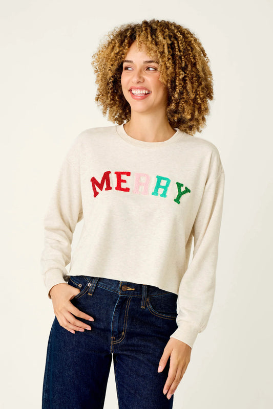 Very Merry Bouclé Sweatshirt