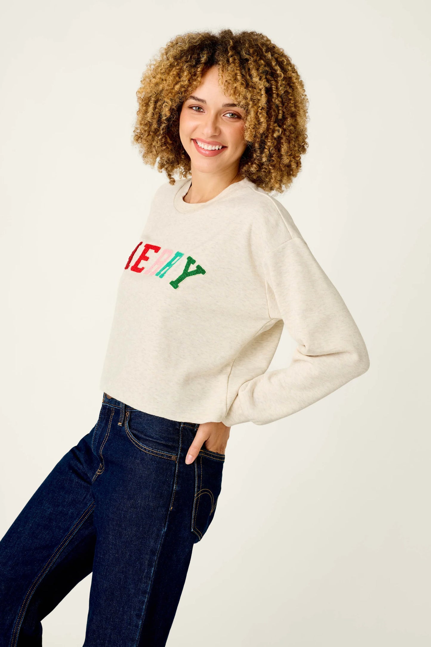 Very Merry Bouclé Sweatshirt