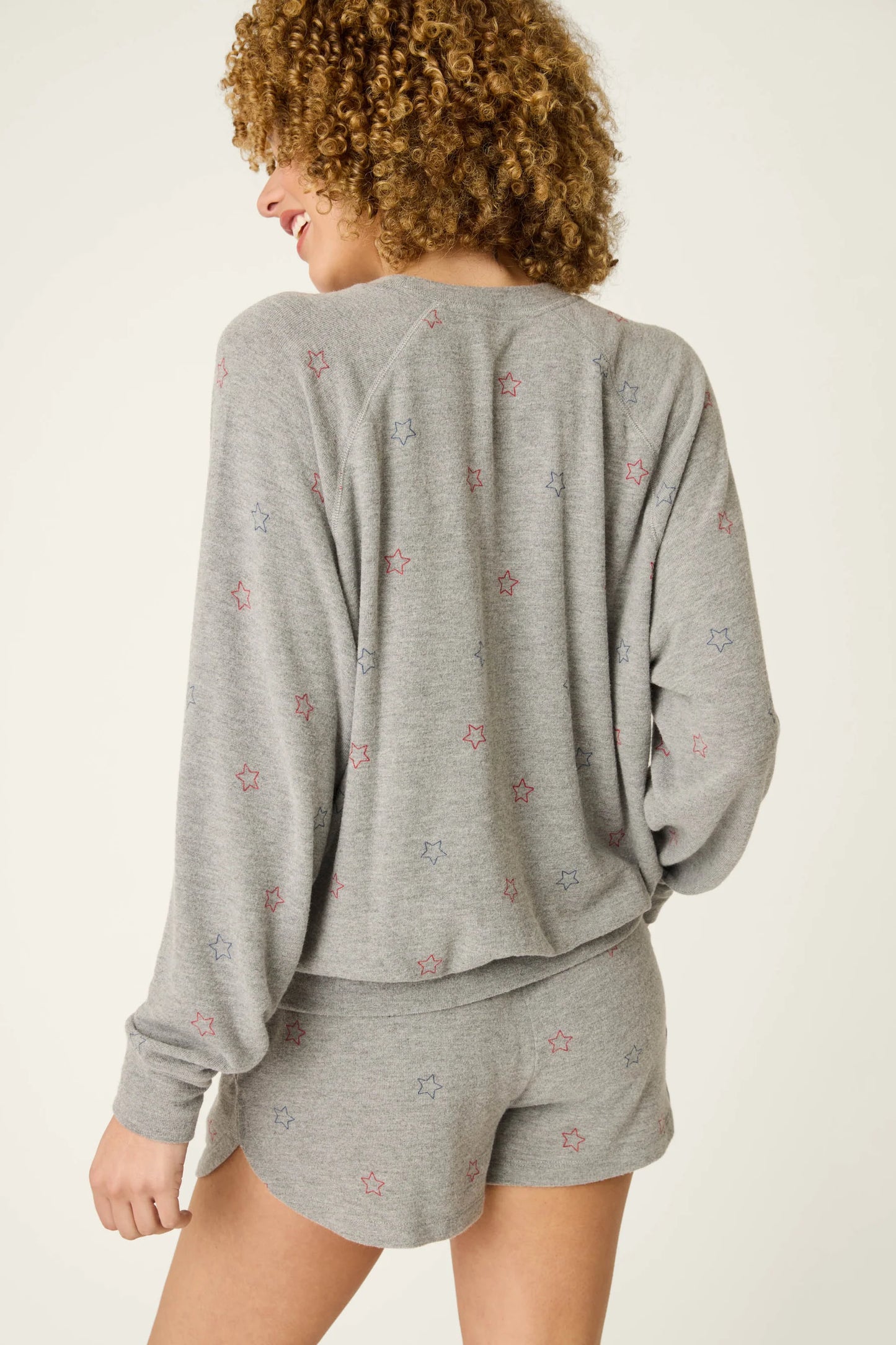 Star Print Gray Shorts