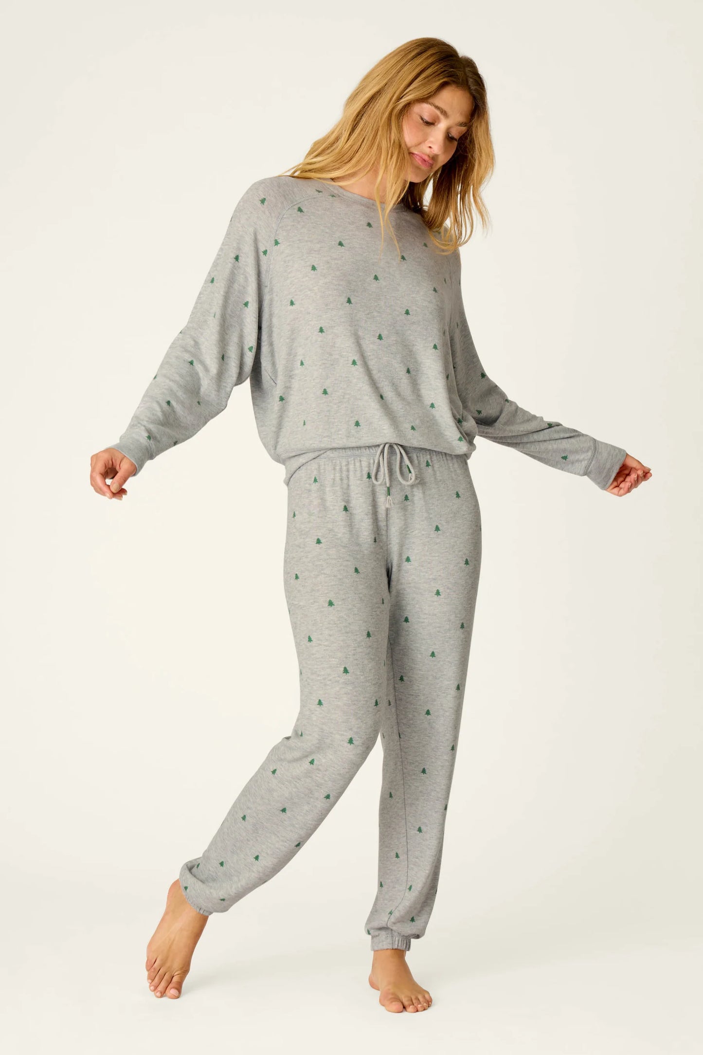Tree Print Long Sleeve Top