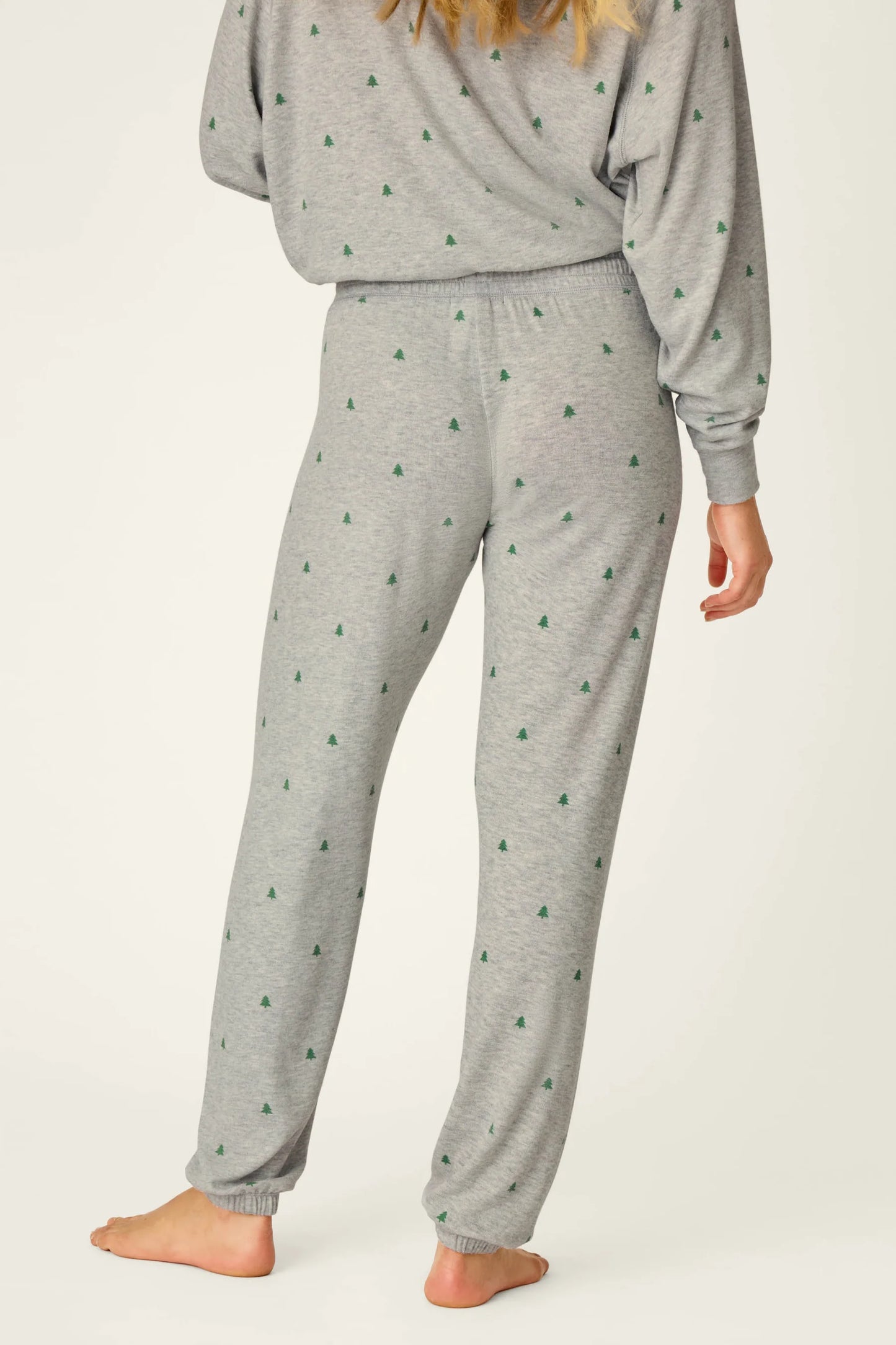 Tree Print Banded Pants