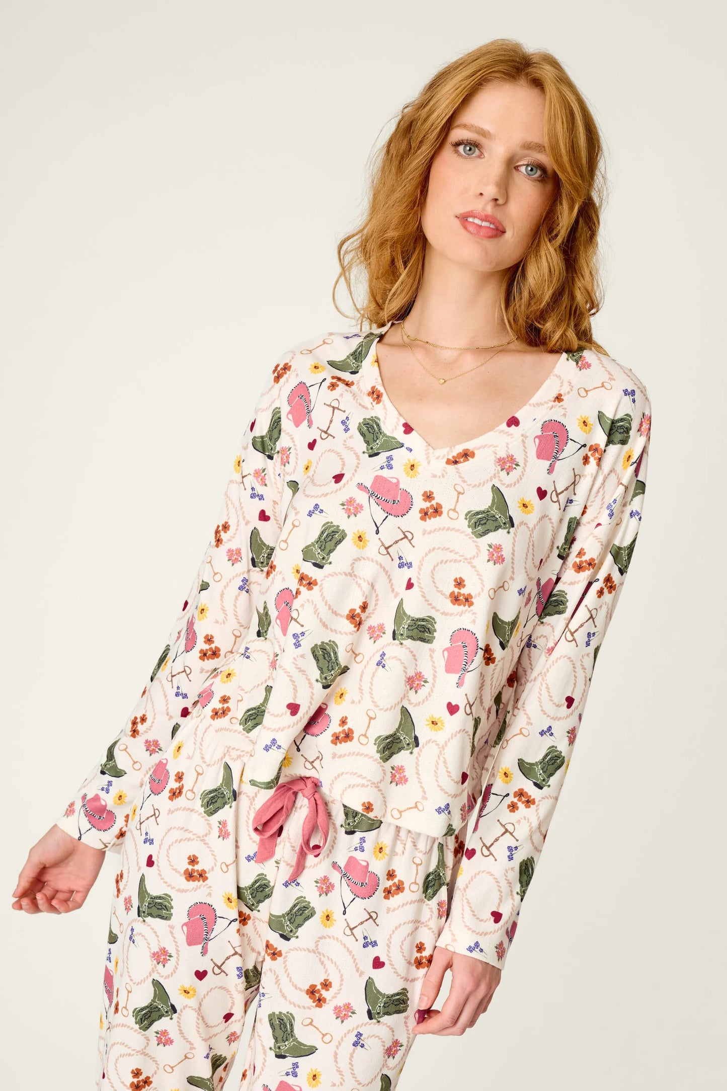 Saddle Up Western Print Top