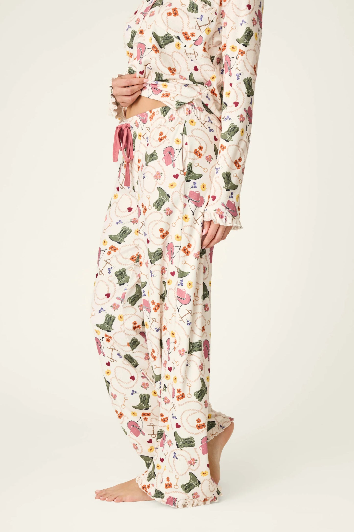 Saddle Up Western Print Bottoms