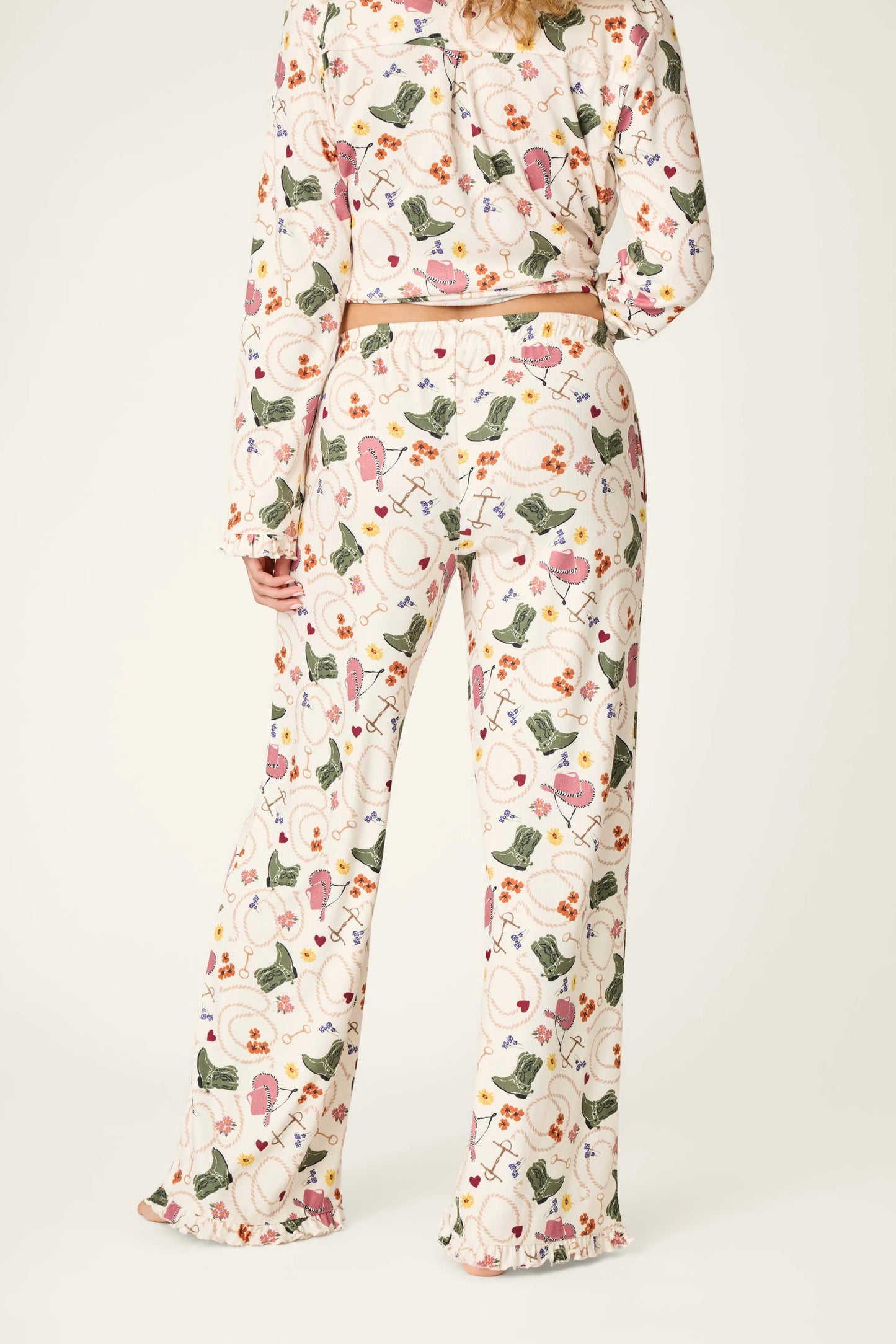 Saddle Up Western Print Bottoms