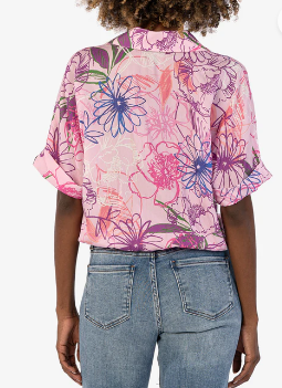 Kut from the Kloth Floral Rebel Knot Shirt
