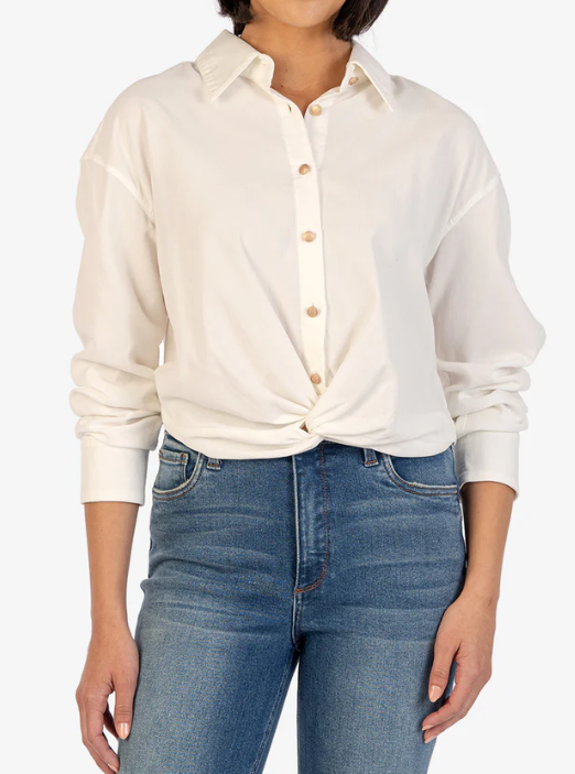 Kut from the Kloth Delanie Twist Front Shirt