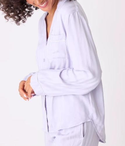 P.J. Salvage Sateen Long Sleeve Pajama Top