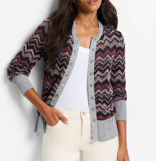 Nic + Zoe Zig Zag Cardigan