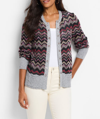 Nic + Zoe Zig Zag Cardigan