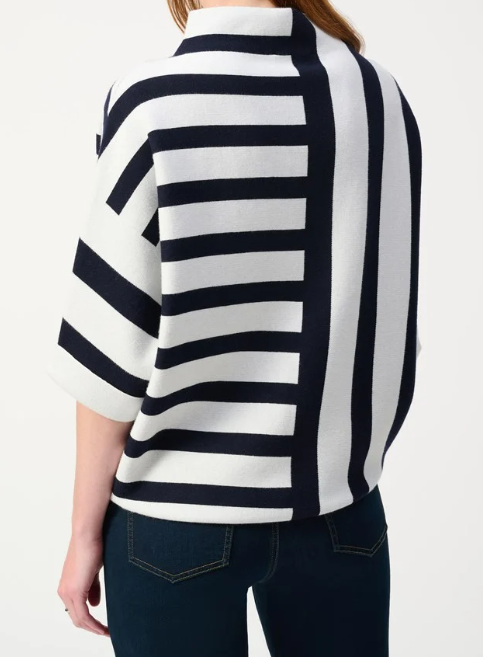 Joseph Ribkoff Jacquard Strip Sweater