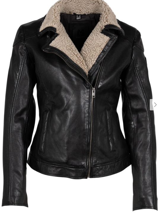 Mauritius Jenja Black Leather Jacket