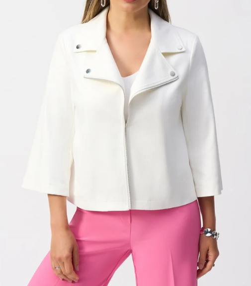 Foiled Faux Suede Swing Jacket