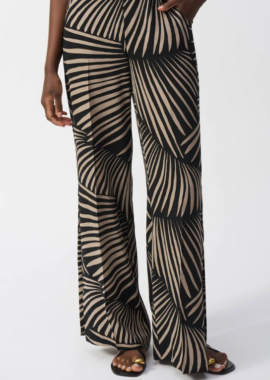 Gauze Tropical Print Wide Leg Pant