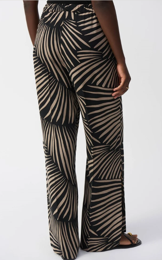 Gauze Tropical Print Wide Leg Pant