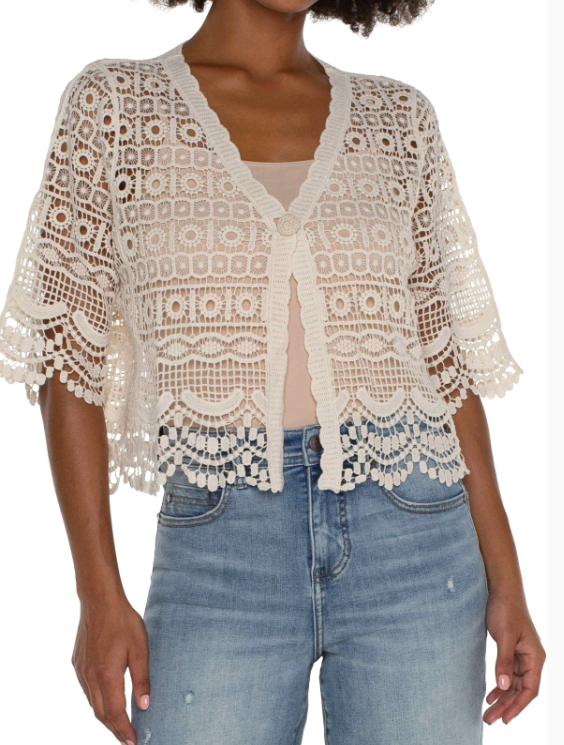 Short Sleeve Lace Bolero