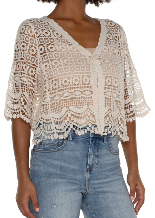 Short Sleeve Lace Bolero