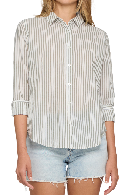 Woven Long Sleeve Button Up