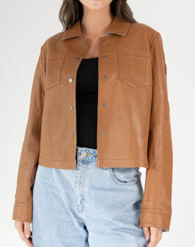 Lefei Crop Leather Jacket