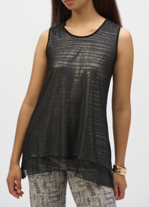 Sleeveless Foiled Tunic Top