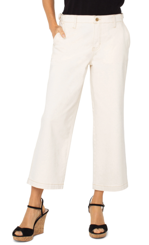 Cropped Wide Leg Utility Pant