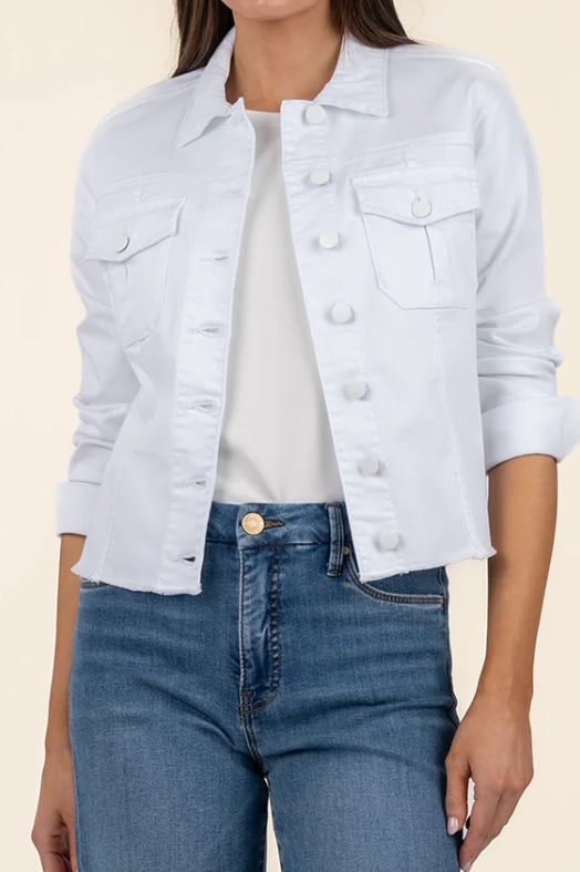 Kara White Denim Jacket
