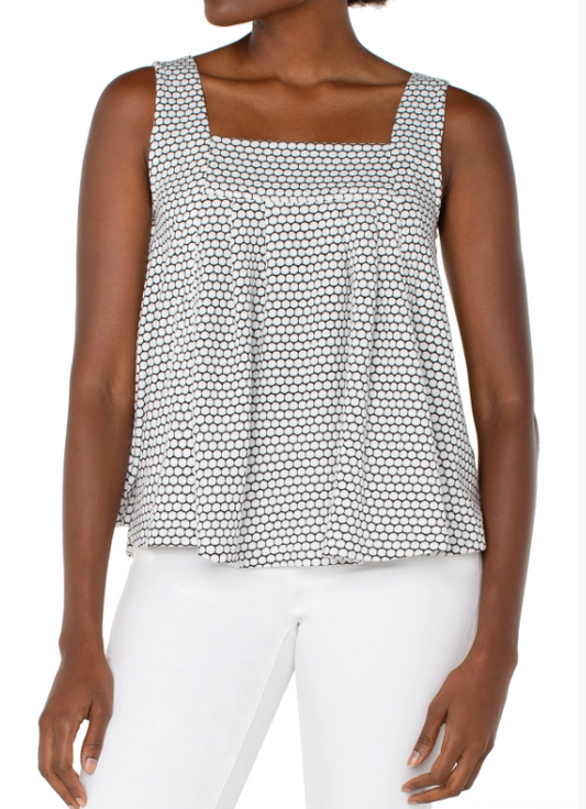 Geometric Print Square Neck Tank