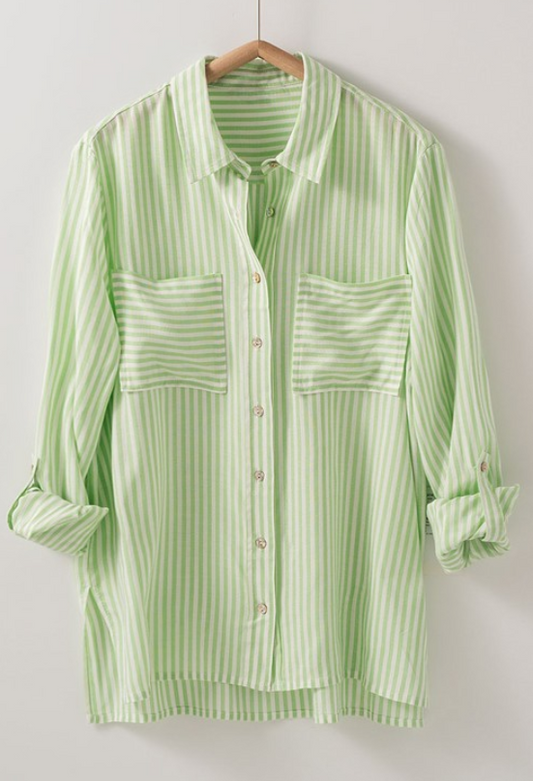 Vertical Stripe Button Down