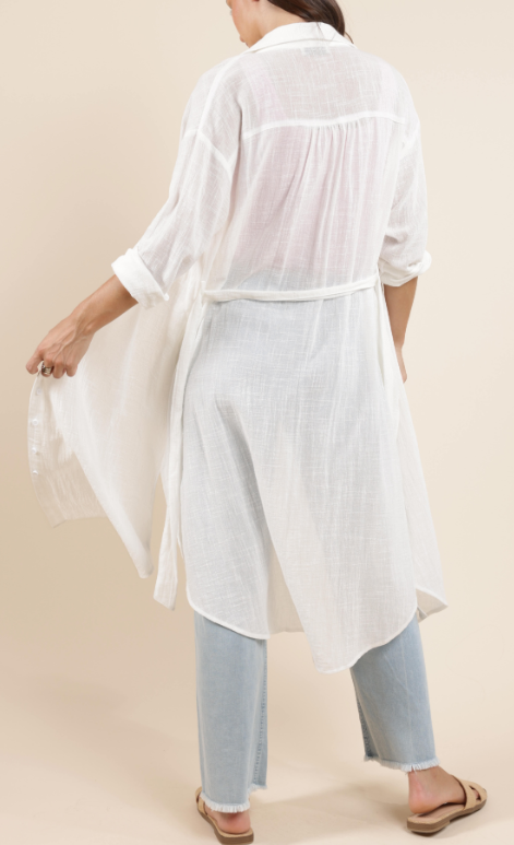 duster shirt dress Sadie & Sage Mojave Duster Shirt Midi Dress