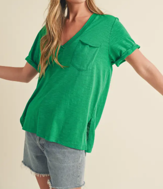 Zoie V Neck Tee