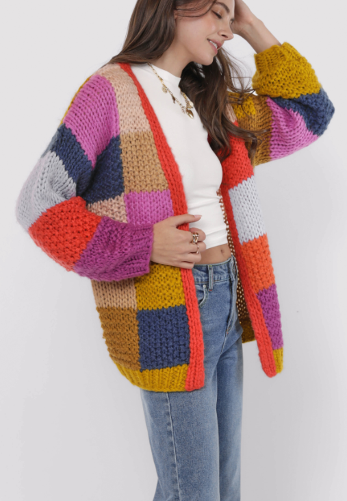 Electric Feels Hand Knit Cardigan