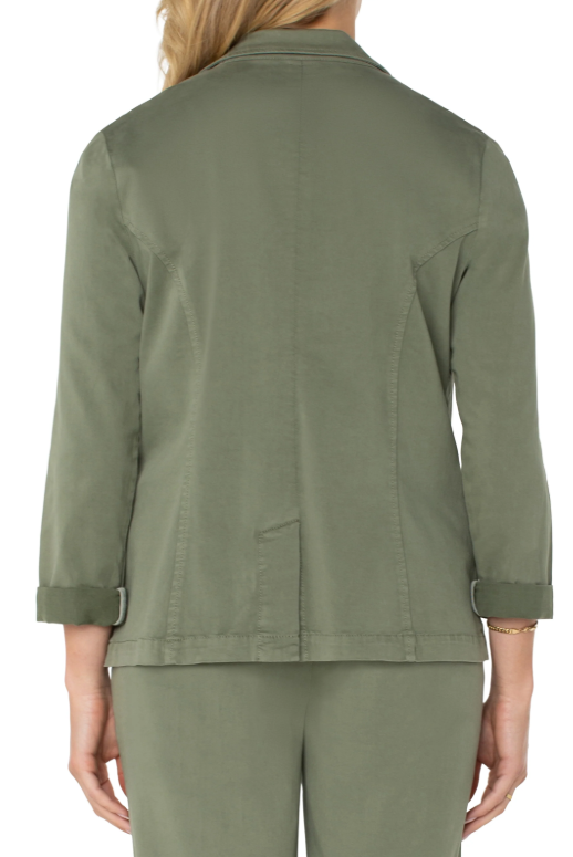 Fitted Twill Blazer