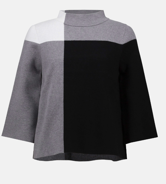 Jacquard Colorblock Sweater