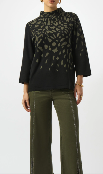 Jacquard Animal Print Sweater