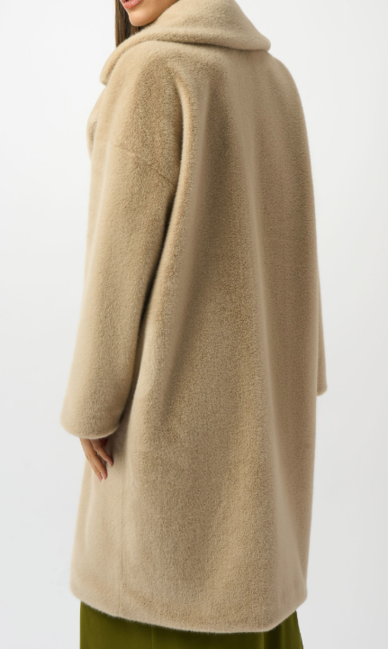 Faux Fur Straight Coat