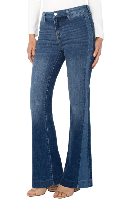 Hanna Flare Jeans with Blocking Detail