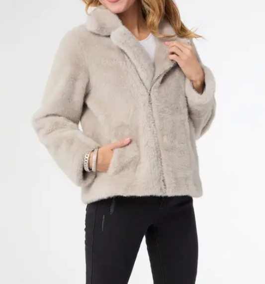 Josephine Faux Fur Moto