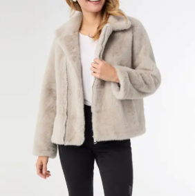 Josephine Faux Fur Moto