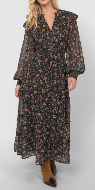 Fall Tiered Maxi Dress