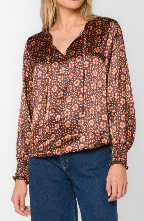 Brown Pansy Blouse