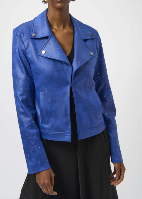 Foiled Faux Suede Moto Jacket