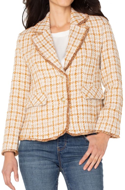 Blazer with Fray Edges