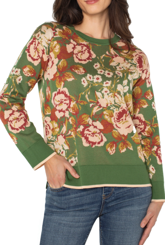 Floral Print Sweater