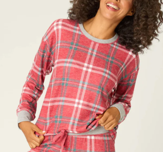 Let's Get Toasty Plaid Top