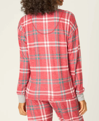 Let's Get Toasty Plaid Top