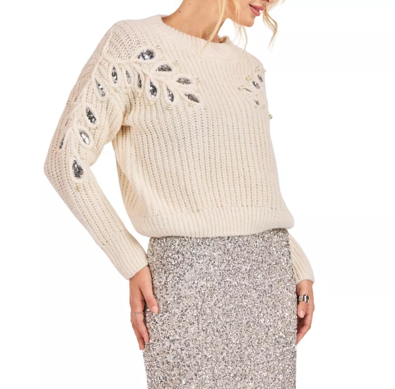 Monroe Leaf Cutout Sweater