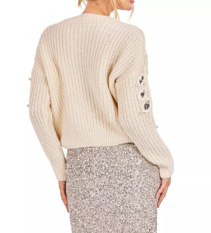 Monroe Leaf Cutout Sweater