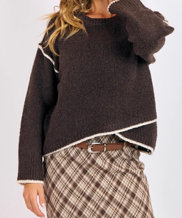 Juliet Overlap Hem Sweater