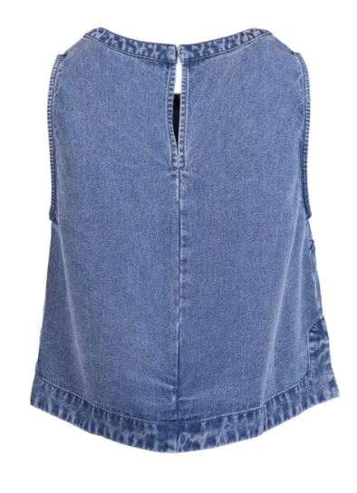 Sleeveless Denim Top