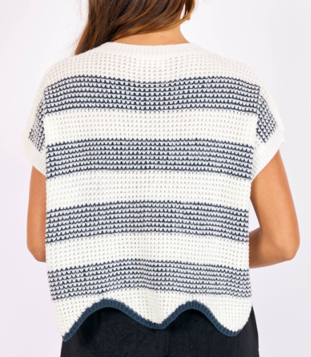 Missed Connections Scalloped Hem Sweater